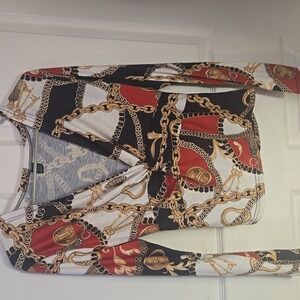 SHEIN Chain Pattern Long Sleeve Top